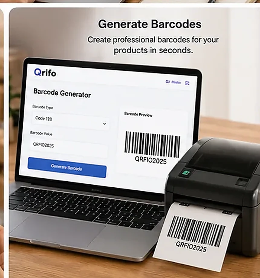 A printed product barcode needs clear bars, sufficient contrast and the correct data format for its scanner.