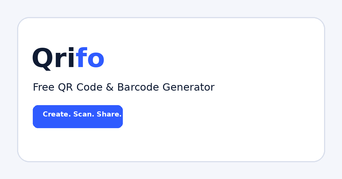 Free WiFi QR Code Generator | Qrifo